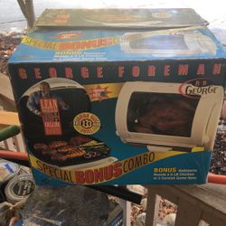 BBQ Grill And Rotisserie Combo 2 In One Box. George Foreman Brand New In Box
