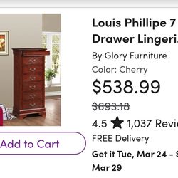 Louis Philippe style lingerie chest