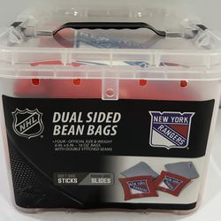 New York Rangers Corn Hole Dual Sided Bean Bags 4 16oz New 