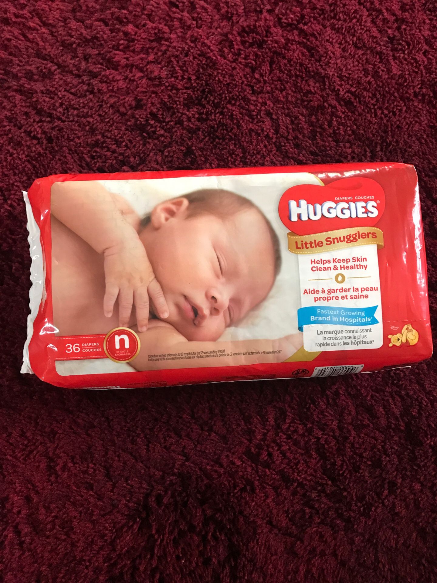 12 packs Newborn Huggins 36 ct diapers