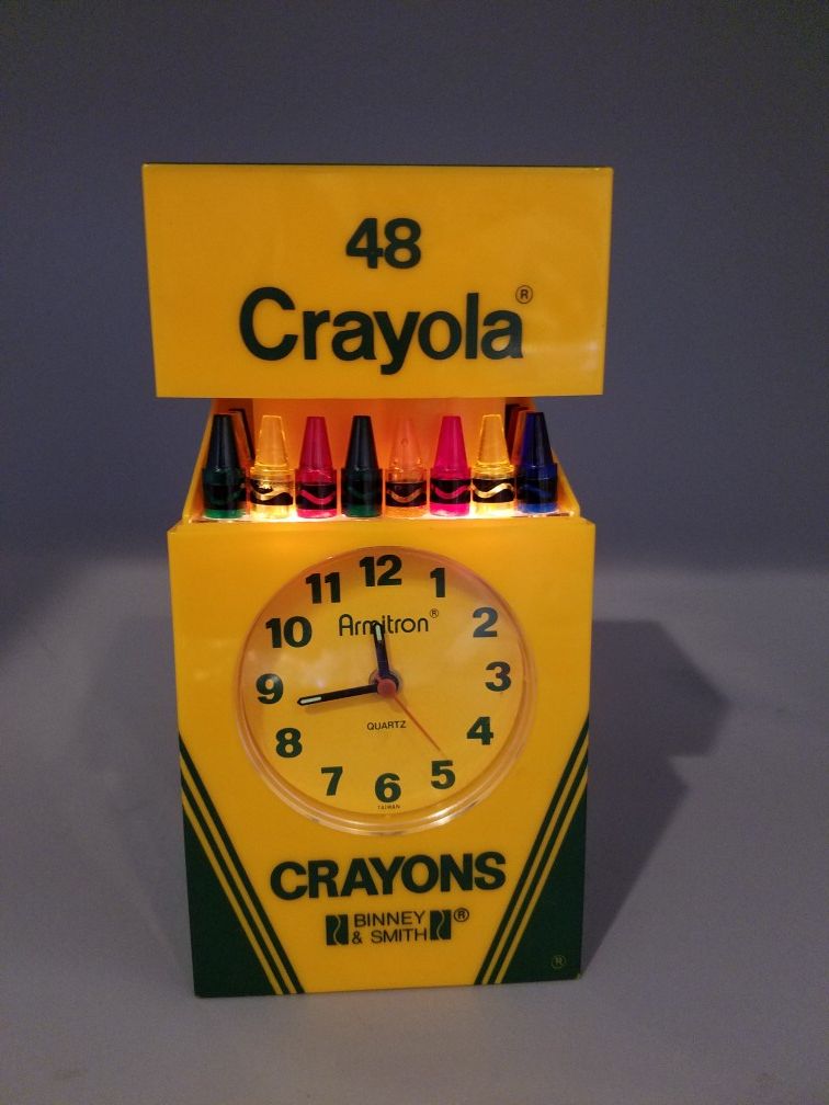 Vintage Armitron Crayola Crayons Alarm Clock
