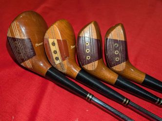 Vintage(1940's) Complete Set (1,3,4,5) PowerBilt Citation Acrylic Hardened Persimmon Woods