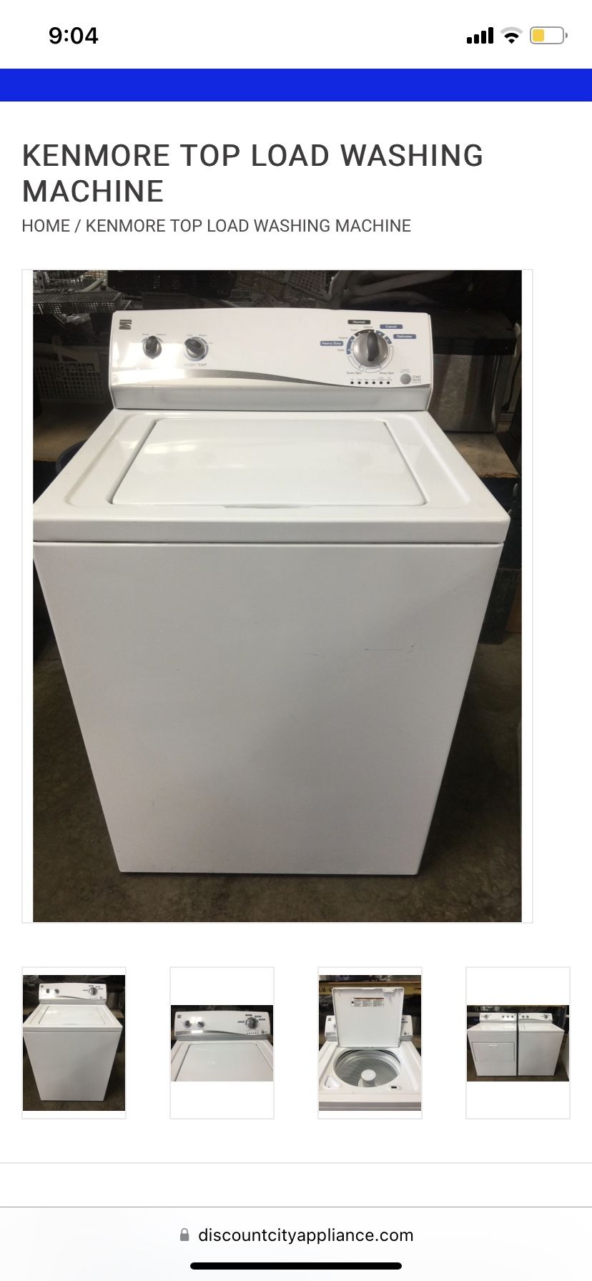 Kenmore Washer For Sale. Clean, Like New!