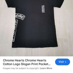 Chrome hearts Cotton Logo Slogan Print Pocket