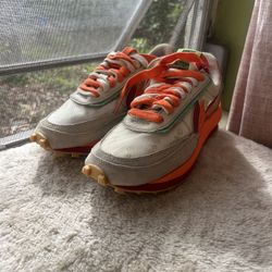 NIKE sacai x CLOT x Nike LDWaffle ‘Net Orange Blaze’ DH1347-100