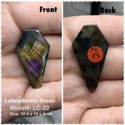 Natural Labradorite Pentagon Flashy Purple (1 piece)