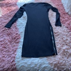Split Zip Up Dress