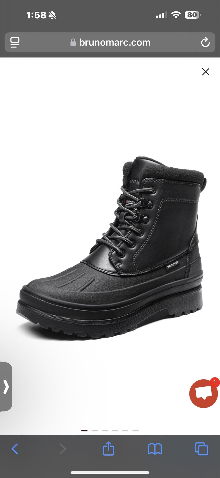 Men's Insulated Boots Size 9