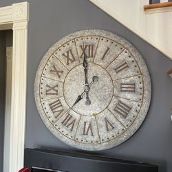 Trent Austin Design 28” Oversized Galvanized Wall Clock