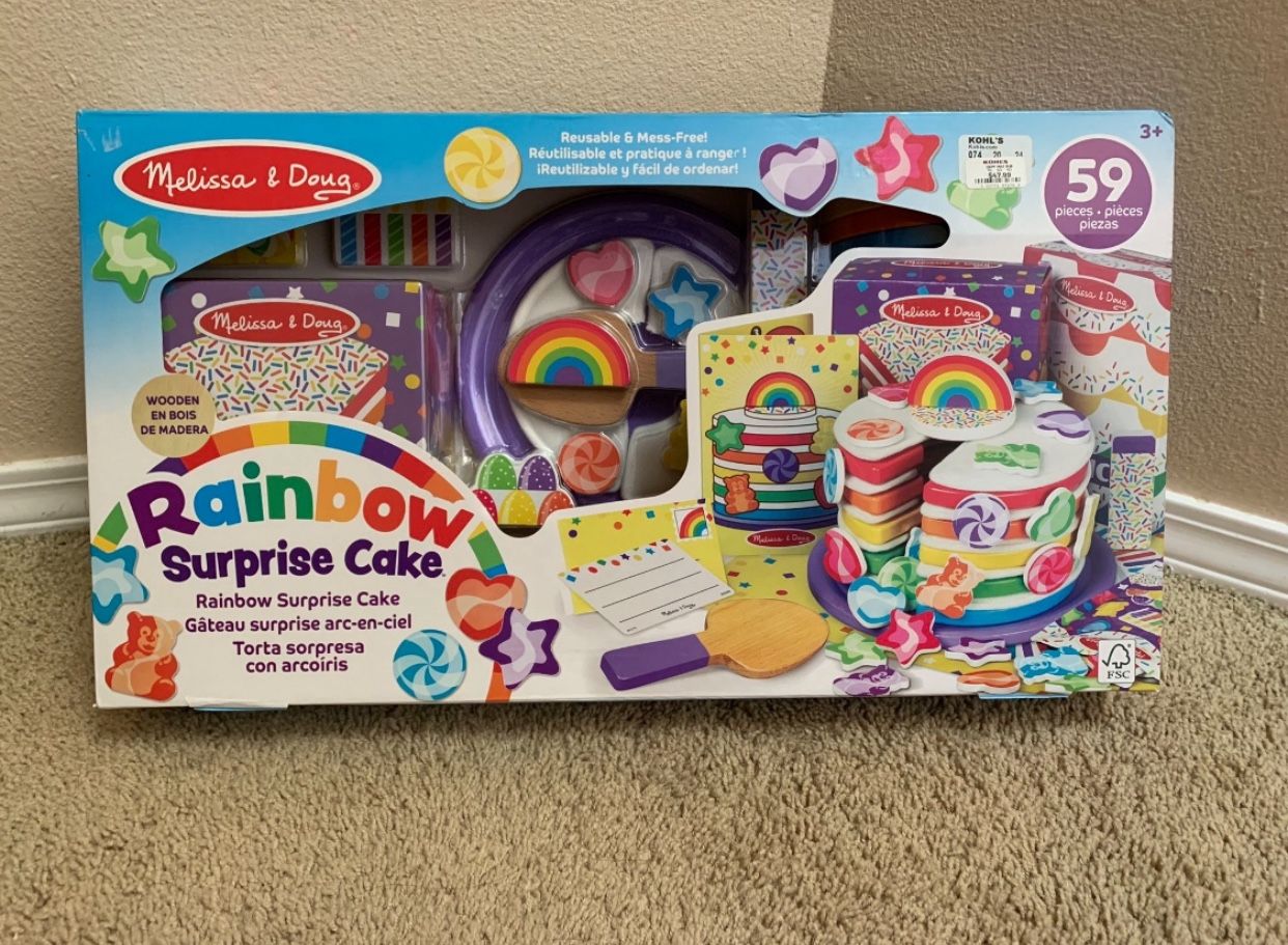 Melissa & Doug Rainbow Surprise Cake Brand New Gift