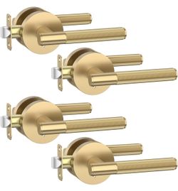Asidrama 4 Pack Champagne Bronze Privacy Interior Door Handles