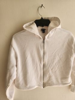 Warm White Crop Top Jacket Size 8 Fairly New