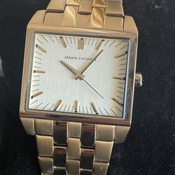Armani Exchange Gold Watch 
