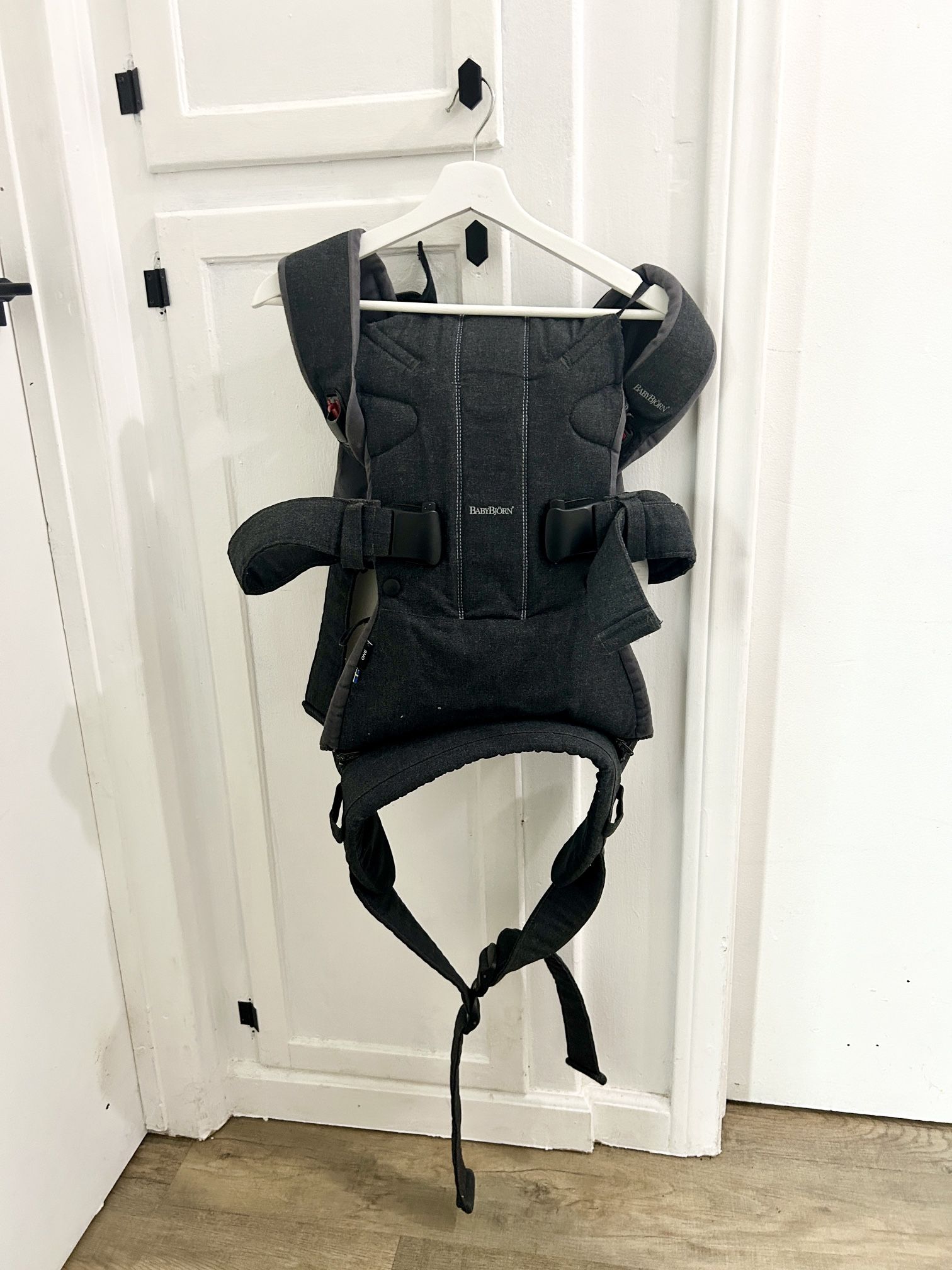 BabyBjorn Denim Baby Carrier.