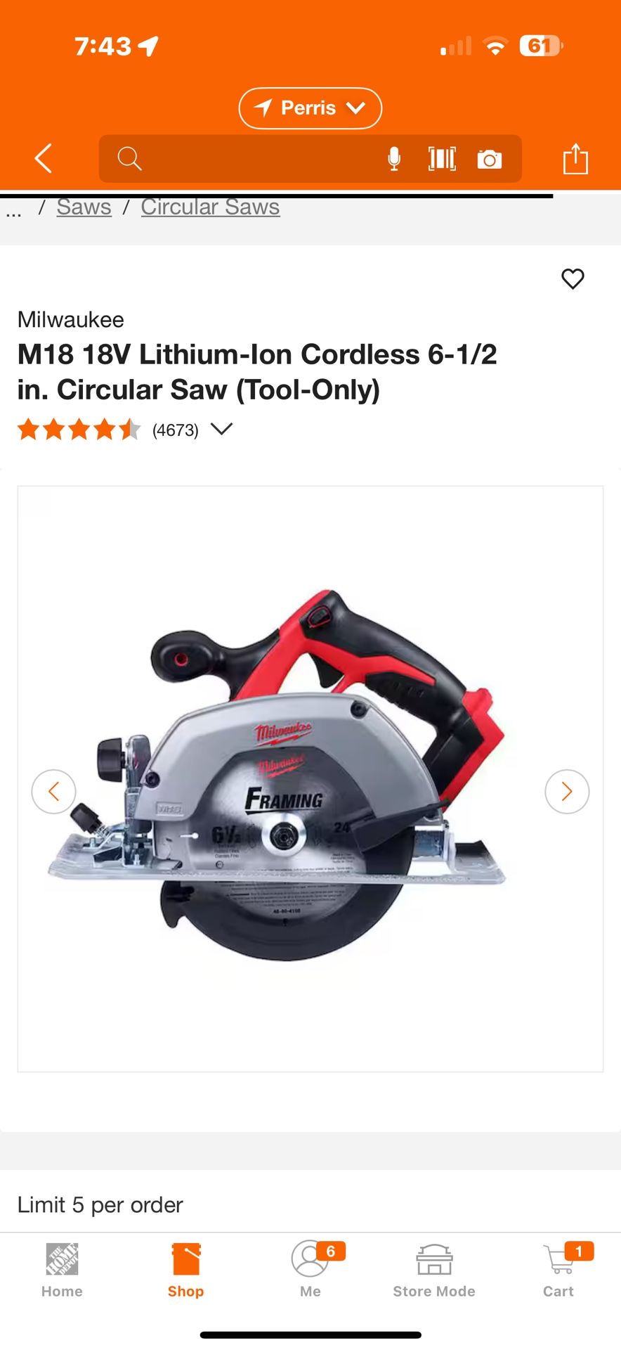 Milwaukee Skillsaw M18