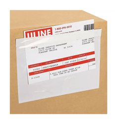 Top Loading Shipping Label / Packing List adhesive pouches - Clear, 7 1⁄2 x 5 1⁄2" 1000/Carton