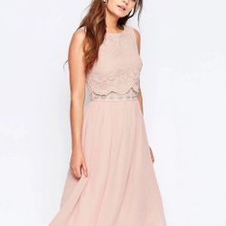 Elise Ryan Pink Lace Dress