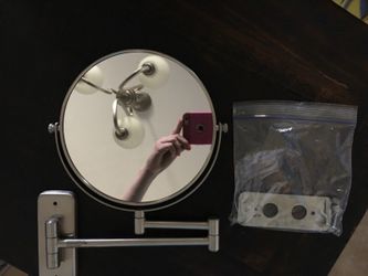 Vanity mirror with screw set