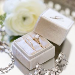 Emerald Cut Natural Diamond Engagement Ring 