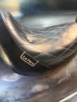 Le Pera Black Leather Motorcycle Seat Harley Softail