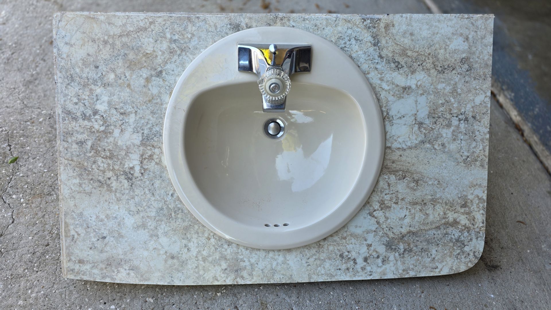 Bathroom countertop with Moen and Kohler