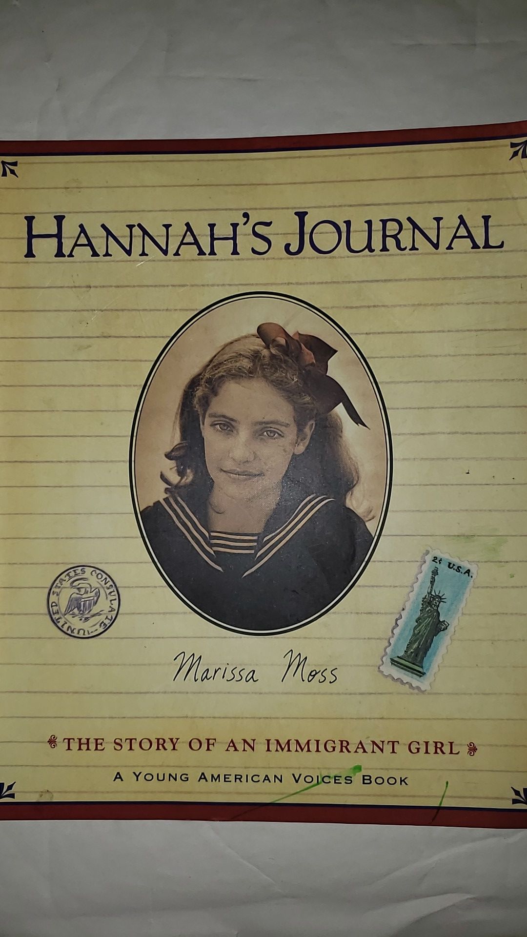 Hannah's Journal By Marissa Moss