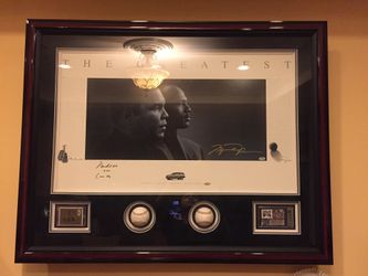 6 x Michael Jordan Ali Cassius Clay SHADOW BOX Signed Poster, Baseball, Card UDA, GAI, Steiner COA LOA
