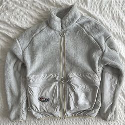 Palace Polartec Fleece Light Gray Sz M 100 % Authentic