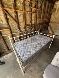 Twin size bed and frame