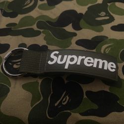 Supreme Olive Keychain 