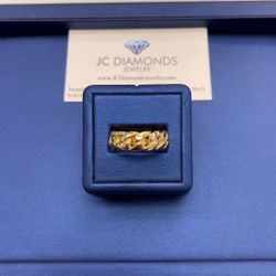 Ring Cubanlink Solid 10k 9 ‘’mm Wide 