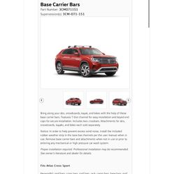 Roof Rack - Base Carrier Bars