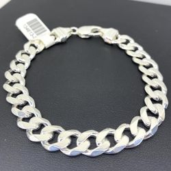 Sterling Silver 8” Cuban Bracelet 9.4mm 25.4g 134613 3