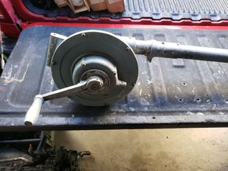 US Navy Manual Hand Crank Winch with Handle