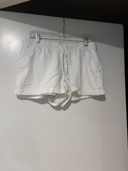 Hollister White Drawstring Casual Shorts sz M