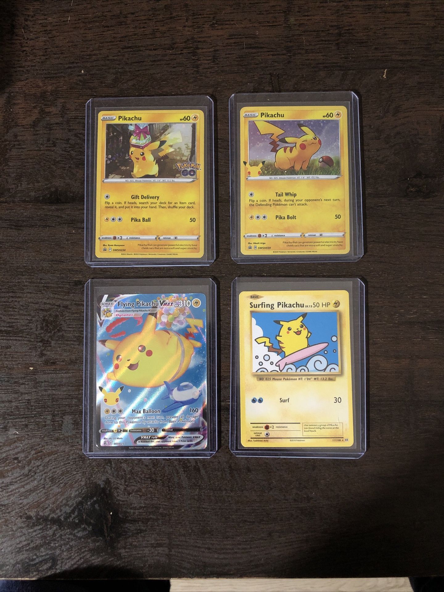 Pokémon TCG Pikachu Lot Of 4 V max Full Art , GM And XY Evolutions Near Mint Rare