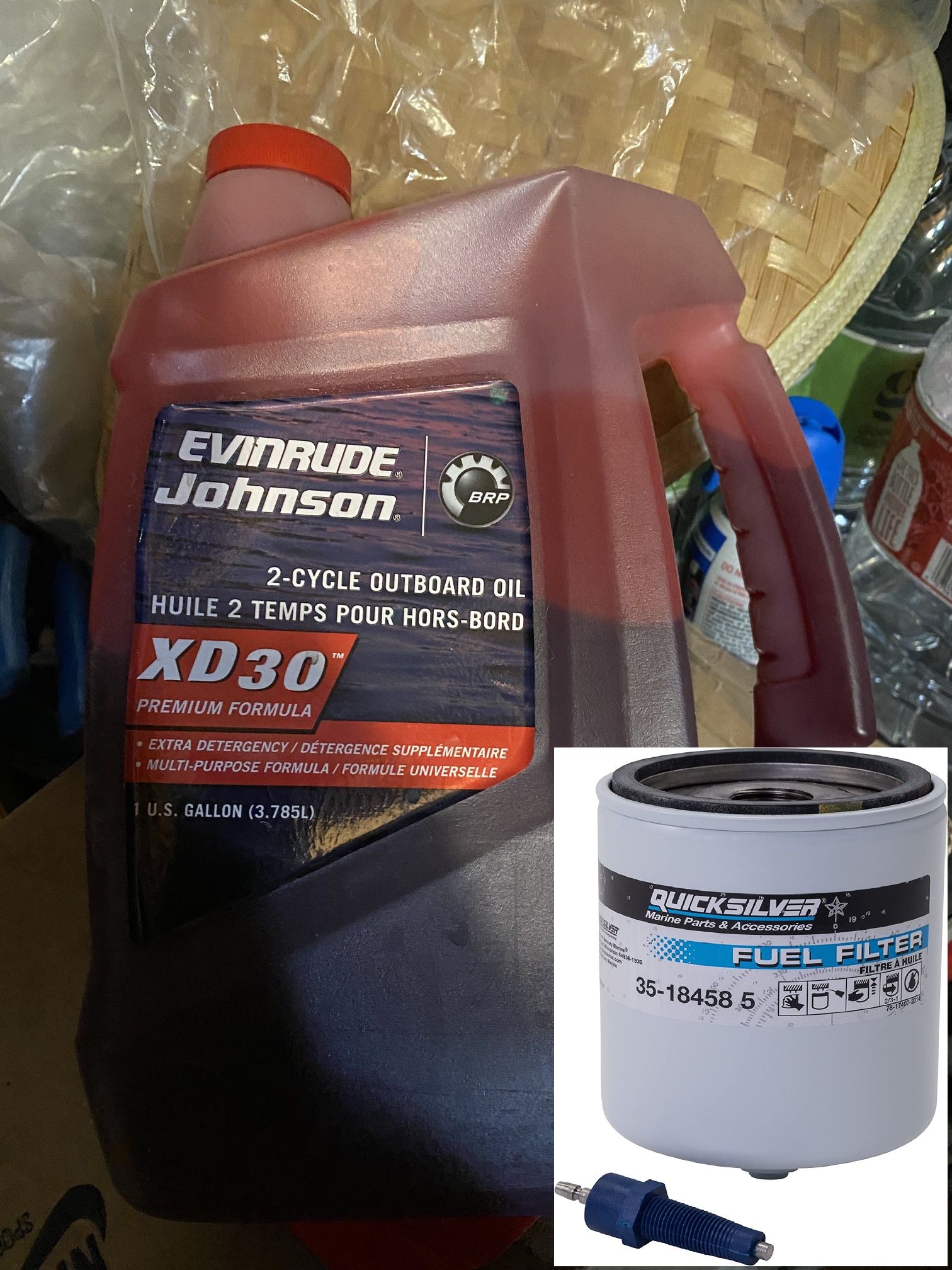 Quicksilver Fuel Filter & Evinrude 2 Cycle Oil