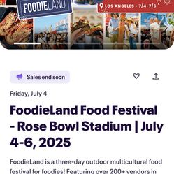 FoodieLand Food Festival - Rose Bowl Stadium July 5th 