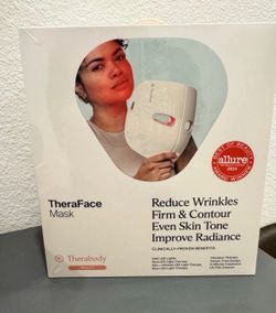 therabody theraface vibrating ant aging skincare led mask with 648 leds