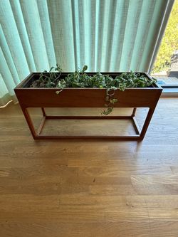 Mid Century Modern Wood Planter