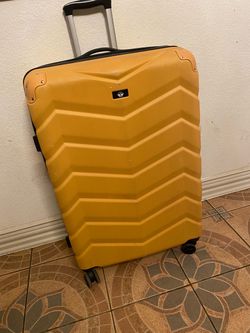Yellow Hard Shell Spinner Luggage Suitcase