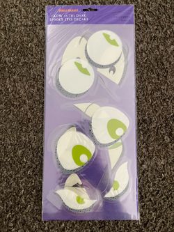Glow in the dark eyes decals