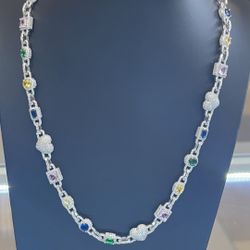 Silver Mossinate Necklace 