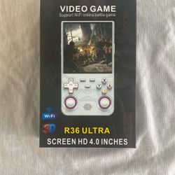 R36 Ultra Retro Handheld - New - 128GB (Transparent Purple) 4inch