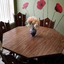 Octagon table with 6 chairs