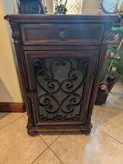 Dark Wood Wine Cabinet