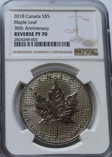 2018 Canada Maple Leaf Graded Coin