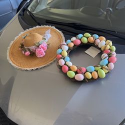 Easter Hat and Easter Wreath