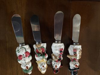 Christmas Cheese Knife Spreaders