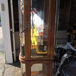 Curio Cabinet With Multiple Shelves & More